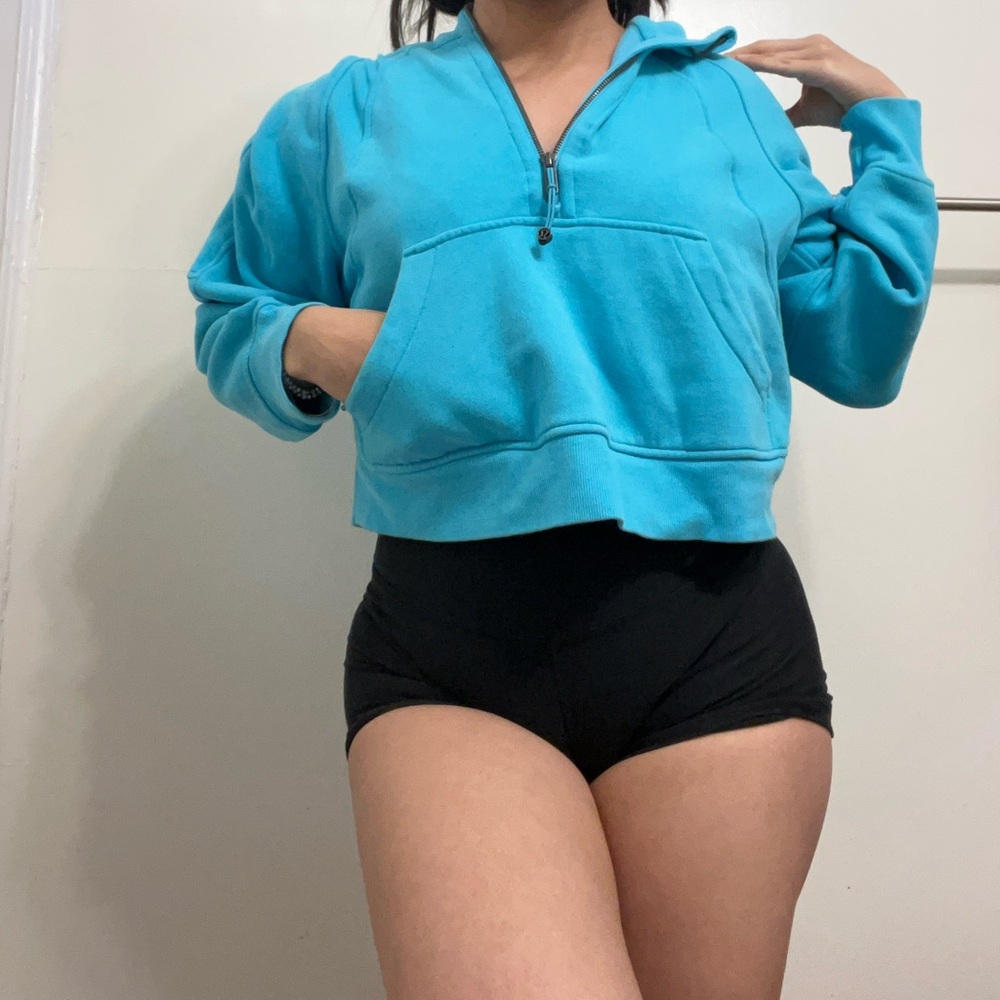 M26 Lululemon Scuba Oversized Half-Zip Hoodie in Tidal Teal, Size XS/S